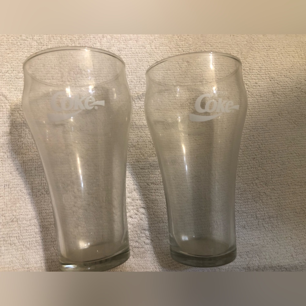 Set of 2 Glass Coca Cola (Coke) Glasses
